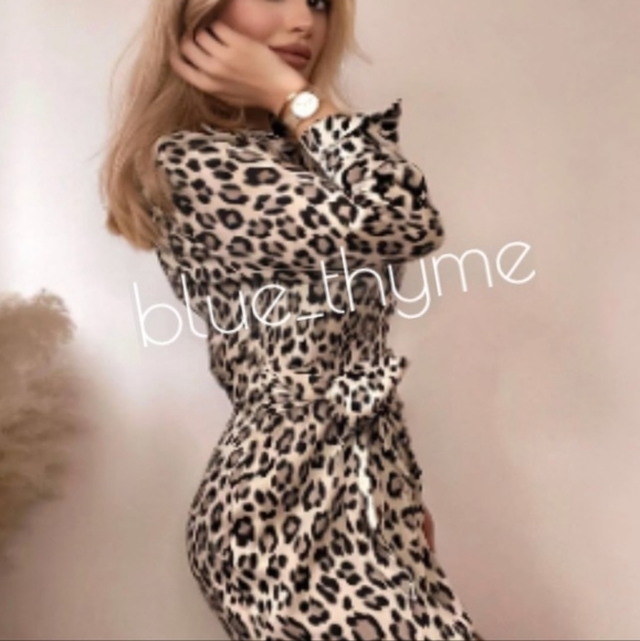 Zara LEOPARD Print WRAP Dress - Picture 4 of 10